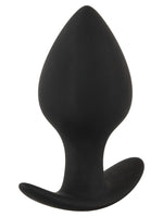 Black Velvets Anal Trainer Set – stor svart silikonanalplug med ankerbase, sett fra siden