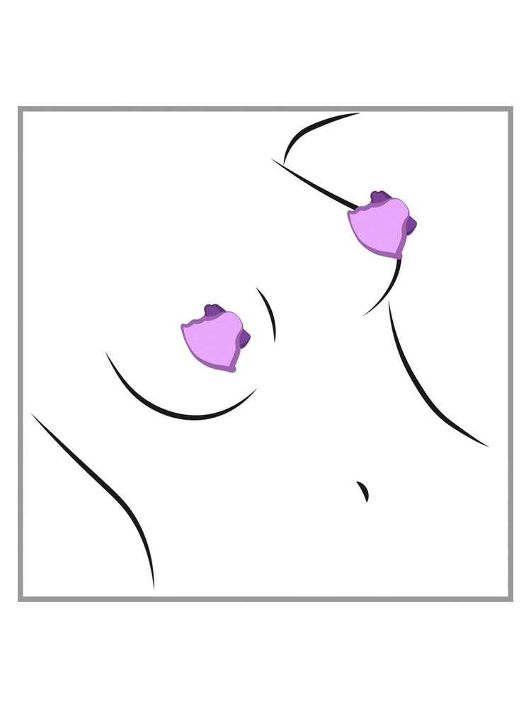Illustrasjon av Fantasy For Her Vibrerende Nipple Suck-Hers i bruk – viser stimulering av brystvorter