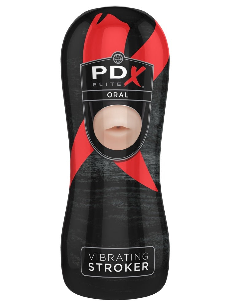 PDX Vibrerende Masturbator med Oral åpning