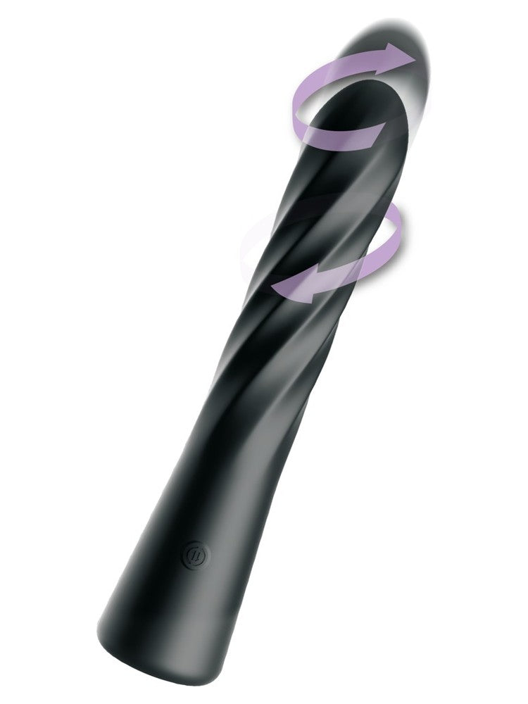 Anal Fantasy Elite Twist Ecstasy – svart roterende analvibrator med spiralform