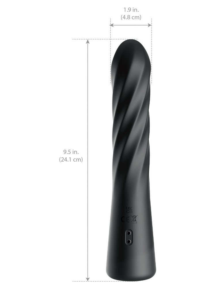 Anal Fantasy Elite Twist Ecstasy – mål: 24,1 cm lang og 4,8 cm bred