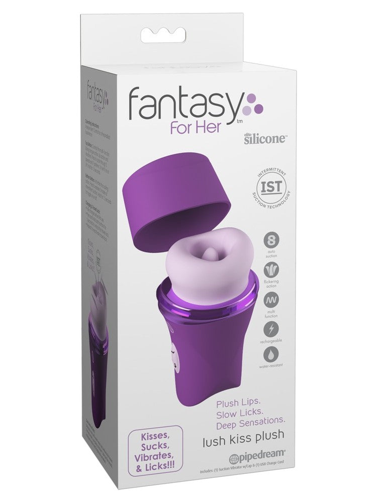 Fantasy For Her Lush Kiss Plush – forpakningen til den sugende klitorisvibratoren
