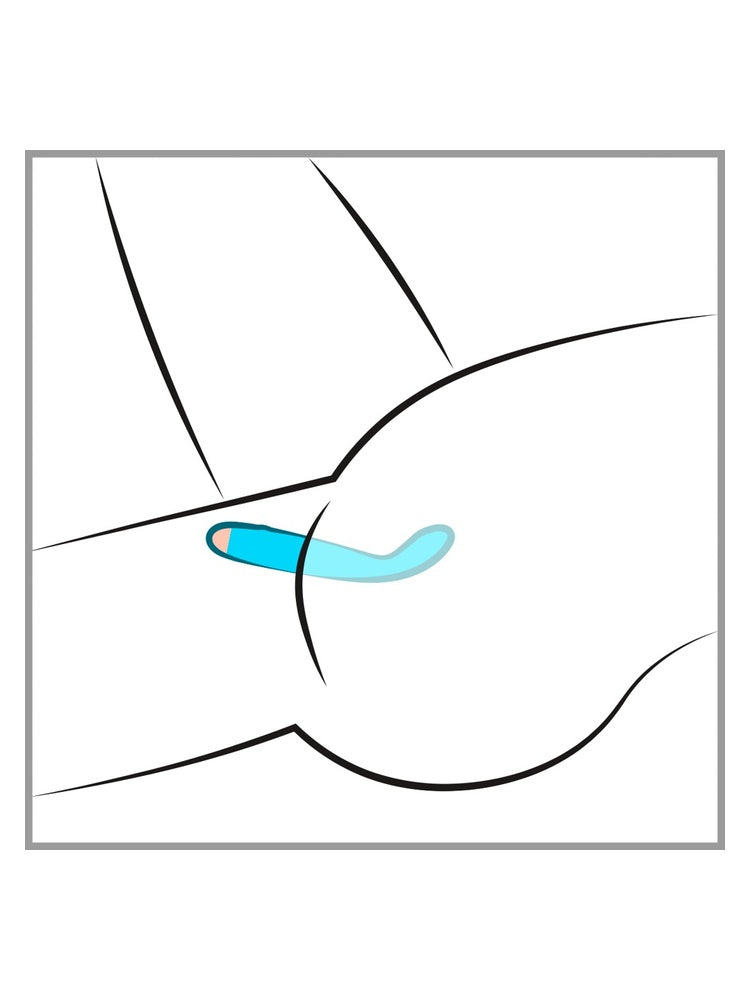 Illustrasjon som viser bruk av G-punktvibrator i anatomisk tverrsnitt