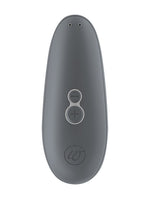 Womanizer Starlet 3 i grå, sett forfra med kontrollpanel og logo.