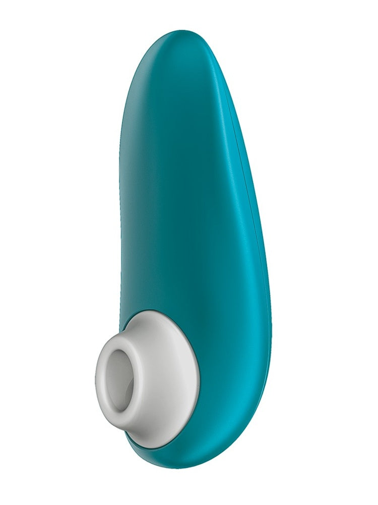 Womanizer Starlet 3 klitorisstimulator i turkis, sett forfra med hvitt stimulatorhode.