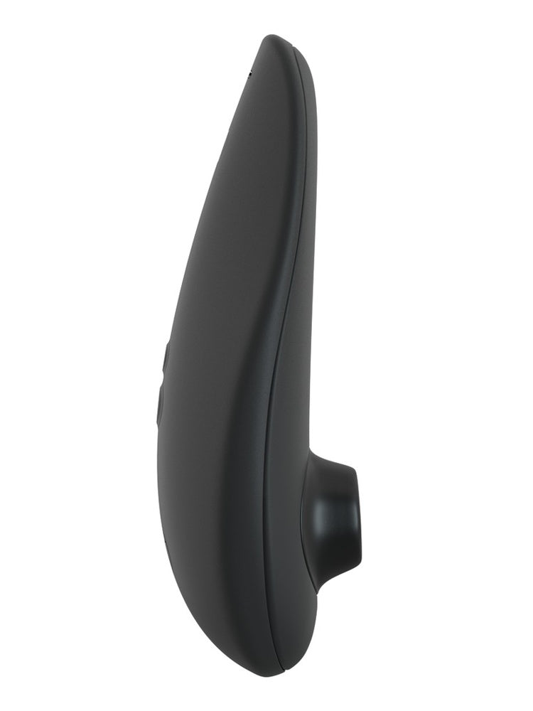 Womanizer Classic 2 i sort, sideprofil med ergonomisk design og knapper.