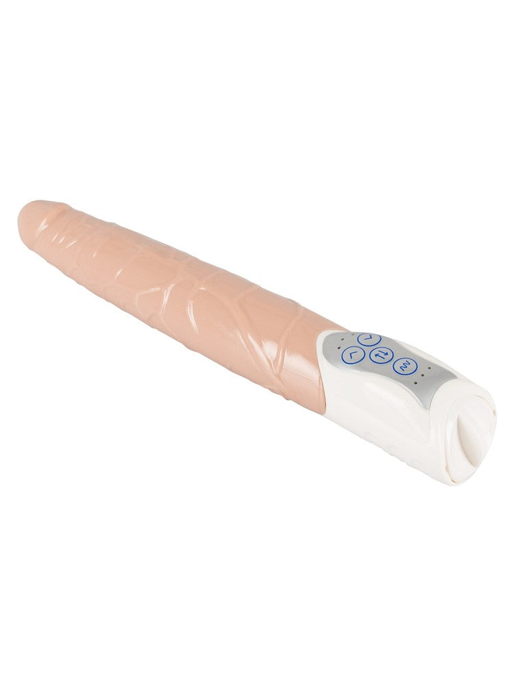 You2Toys Push it! – støtvibrator med årer og knappepanel på skrå