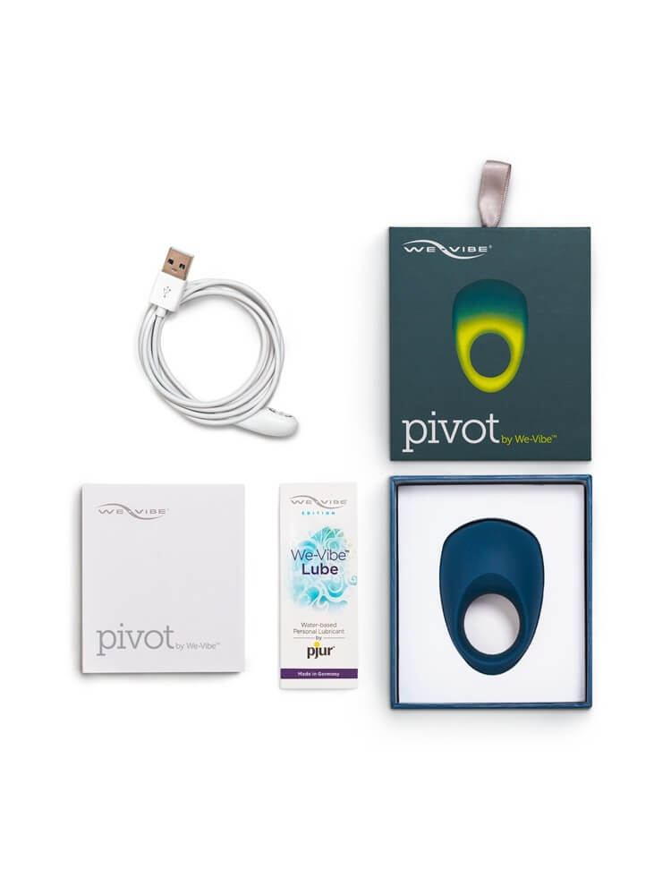 We-Vibe Pivot sexleketøy med ladekabel og tilbehør i eske