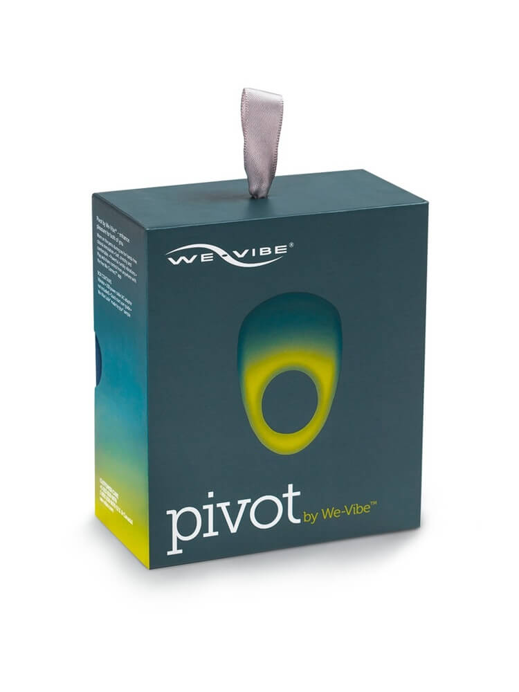 Åpen eske med We-Vibe Pivot penisring i emballasje
