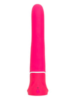 Happy Rabbit G-punktvibrator sett forfra, med fokus på den sylindriske formen og avrundet topp.