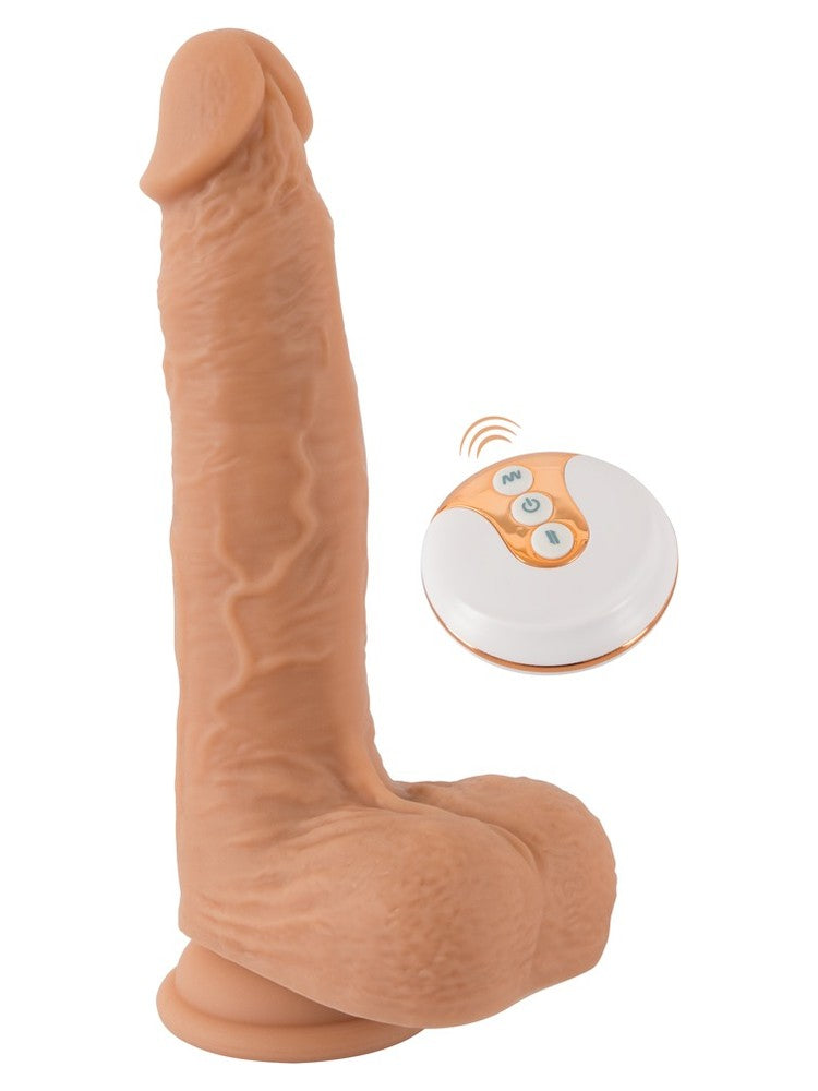 You2Toys Natural Thrusting Vibe – naturtro støtvibrator i hudfarge med trådløs fjernkontroll