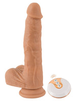 You2Toys Natural Thrusting Vibe – støtvibrator med sugekopp og fjernkontroll sett fra siden