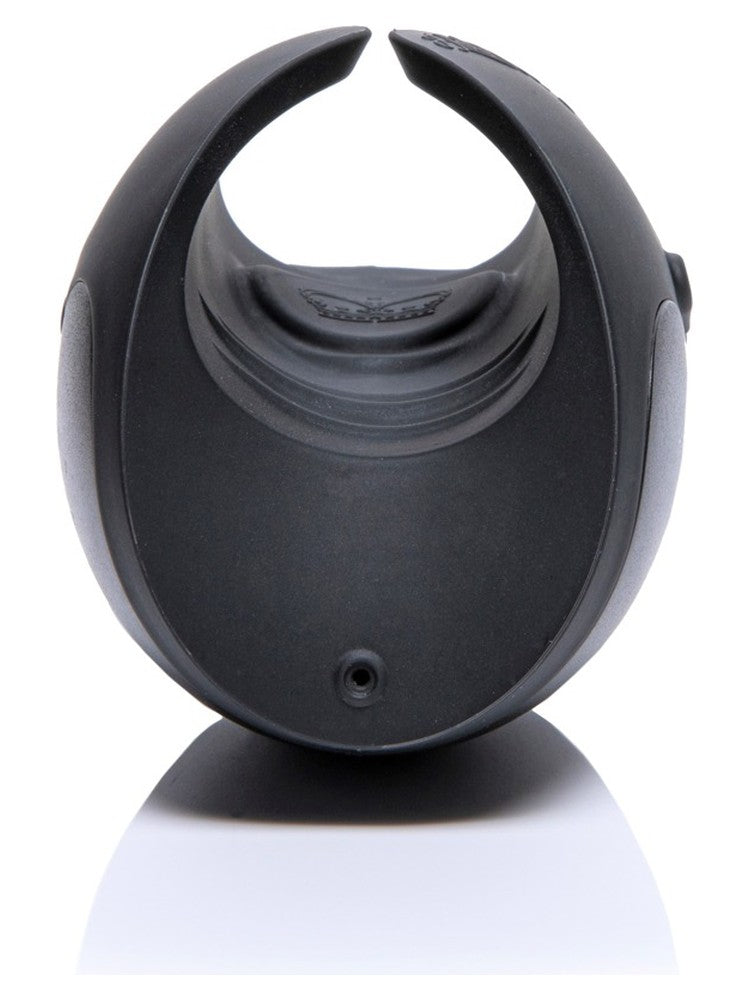 Hot Octopuss Pulse Solo Essential – svart penisvibrator sett fra enden