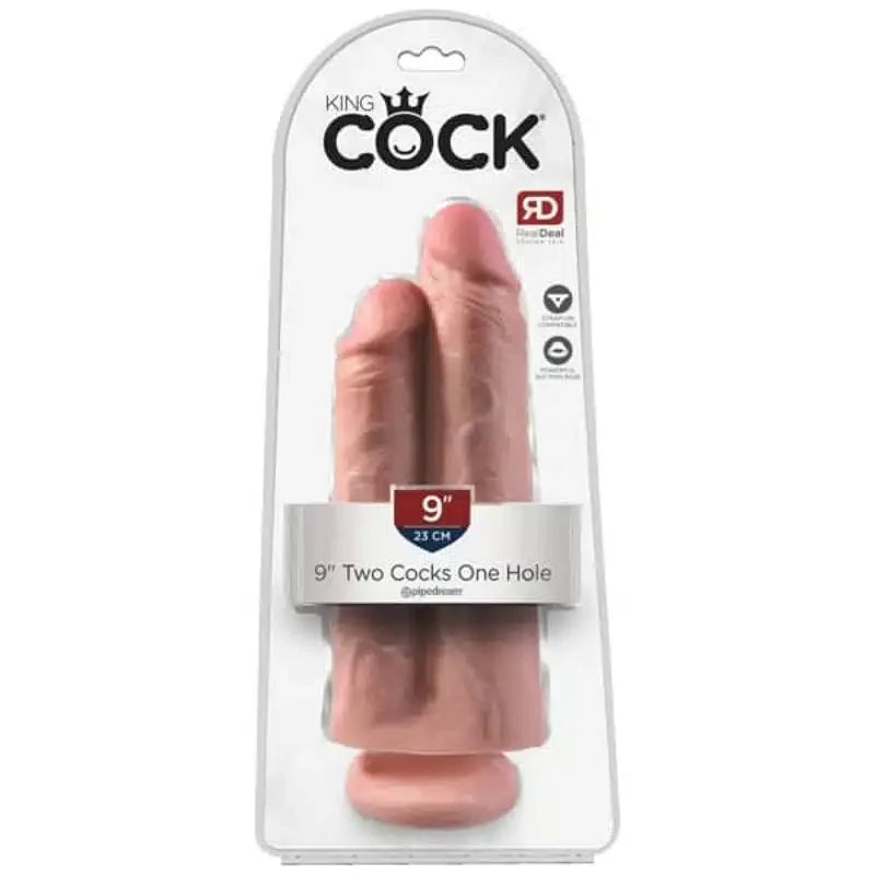 King Cock Two Cocks One Hole - Realistisk dobbeldildo 23cm