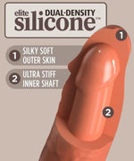 King Cock Elite - Tan Dual Density Silikondildo 20cm