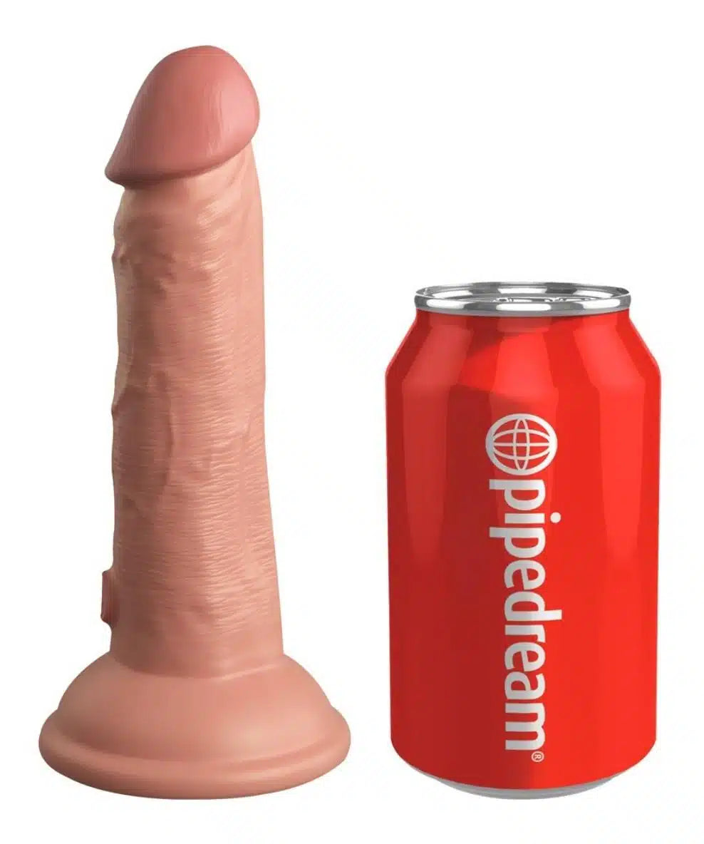 King Cock Elite - Lys Vibrerende Dual Density Silikondildo 15cm