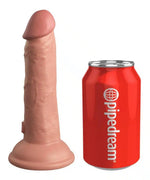 King Cock Elite - Lys Vibrerende Dual Density Silikondildo 15cm