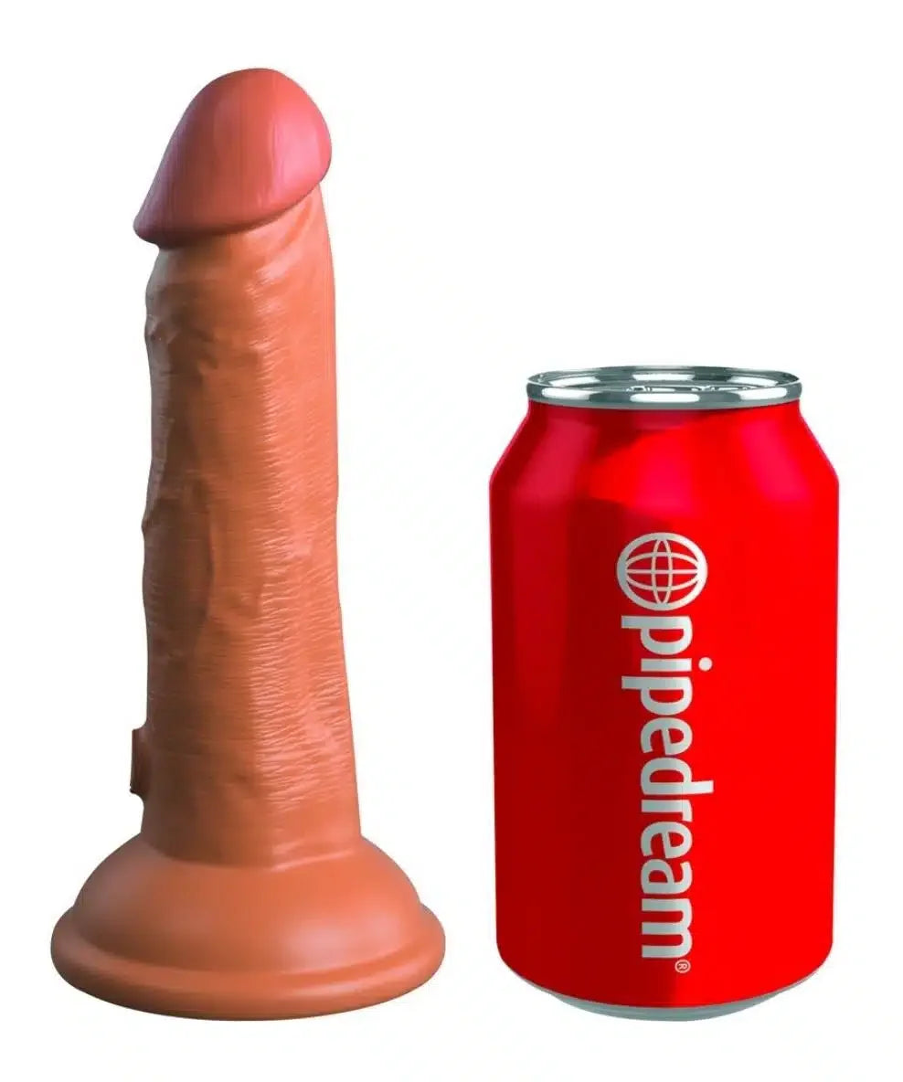 King Cock Elite - Tan Vibrerende Dual Density Silikondildo 15cm