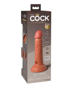 King Cock Elite - Tan Vibrerende Dual Density Silikondildo 15cm