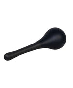 Black bulb cleansing intimate hygiene product with long nozzle on white background