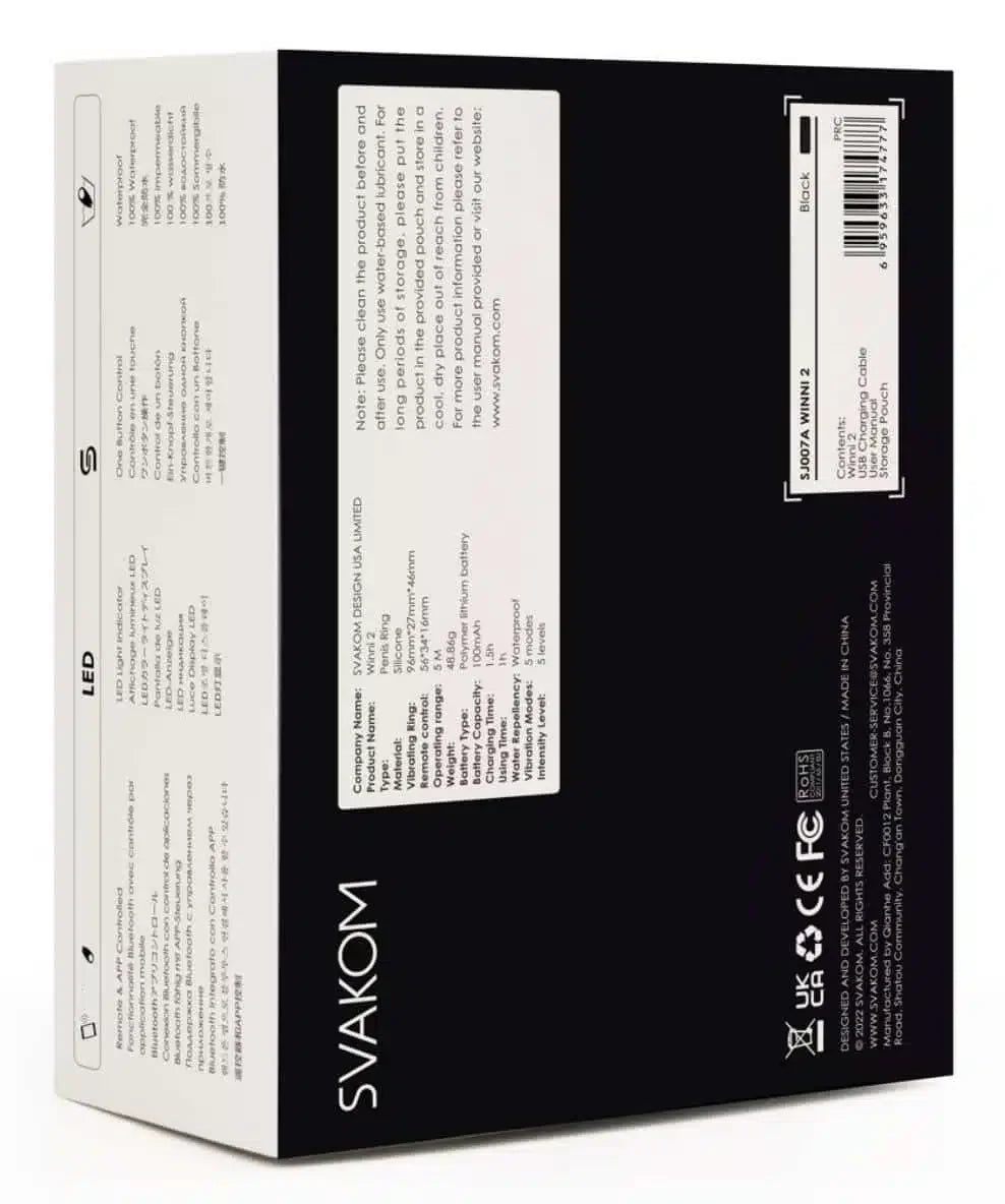 Svakom - Winni 2 Vibrerende Penisring med App Control