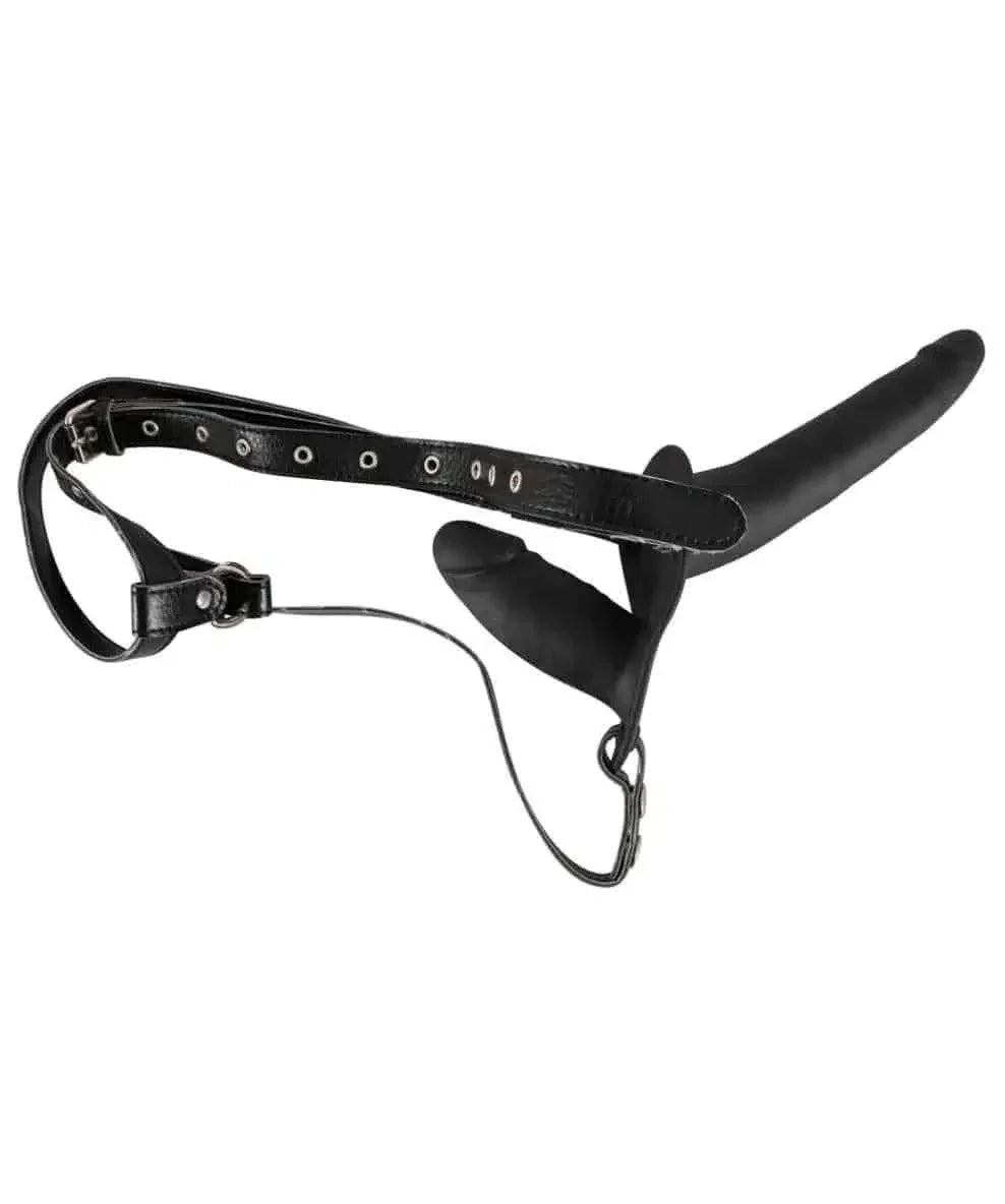 You2Toys - Double Strap-on Black Silicone