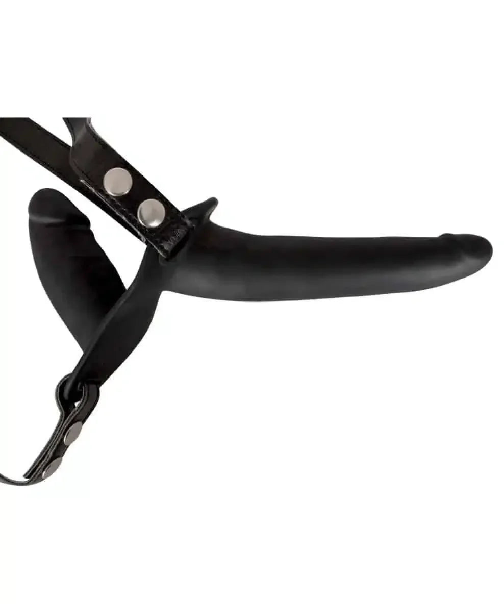 You2Toys - Double Strap-on Black Silicone