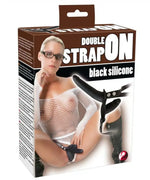 You2Toys - Double Strap-on Black Silicone