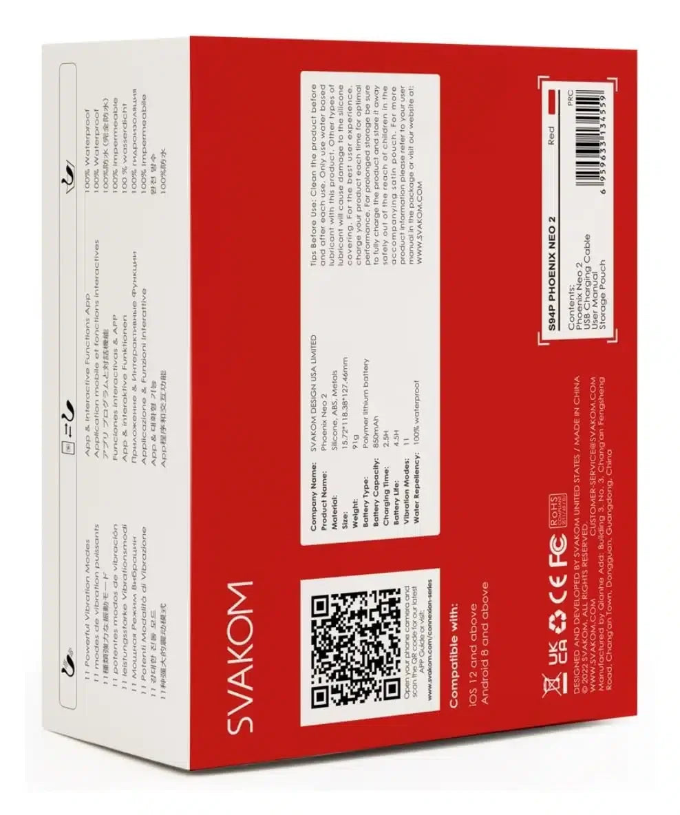 Svakom - Phoenix Neo 2 Interactive App Control Bulletvibrator