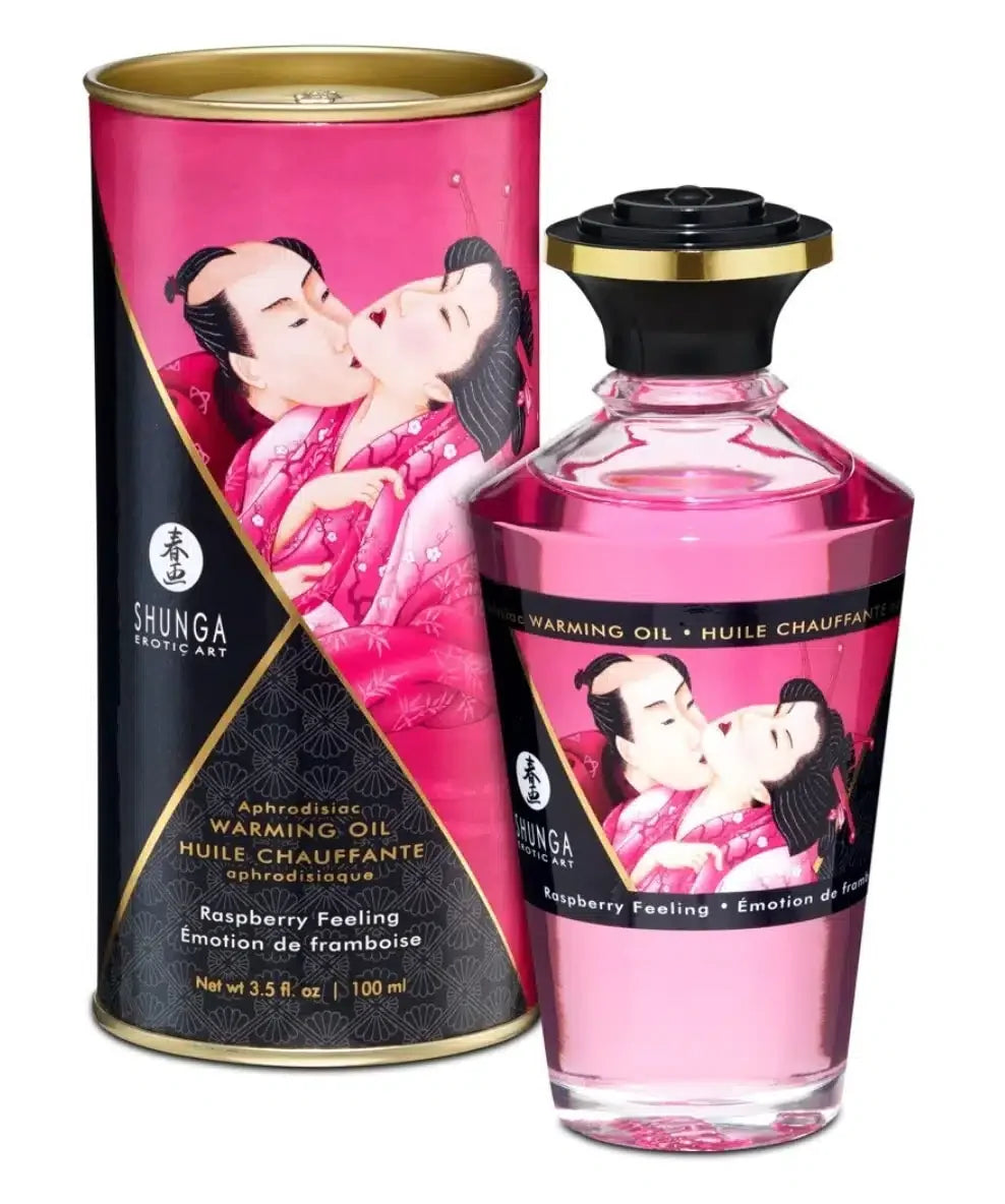 Shunga - Aphrodisiac Varmende Massasjeolje Bringebær