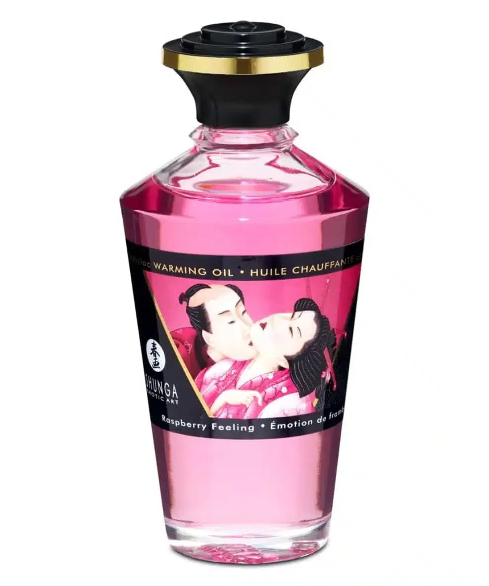 Shunga - Aphrodisiac Varmende Massasjeolje Bringebær