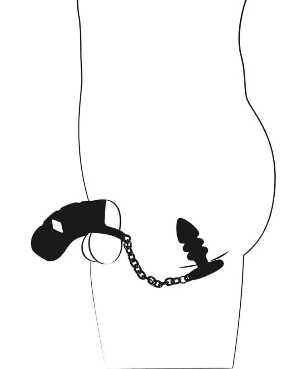 Black Velvets - Kyskhetsbur med Buttplug