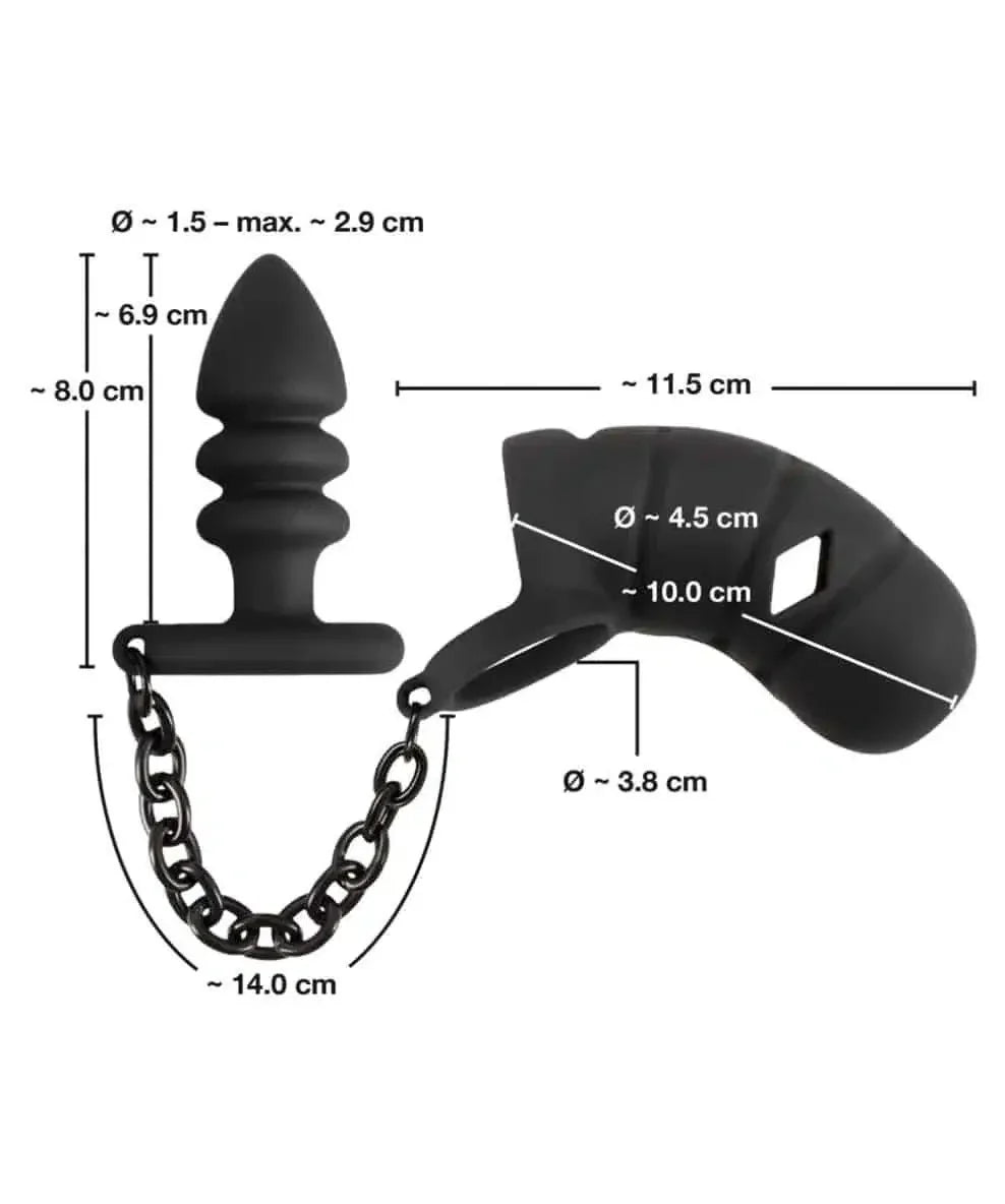 Black Velvets - Kyskhetsbur med Buttplug