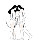 Womanizer Wave dusjhode i hvit brukt i dusj – kvinne nyter vannstrålen