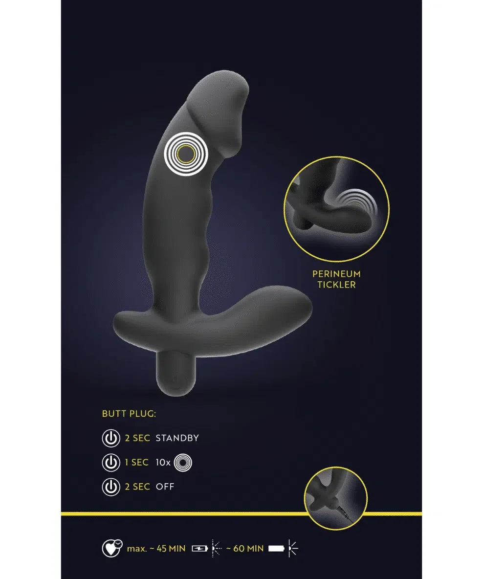 ANOS Penisformet Buttplug med Vibrasjoner