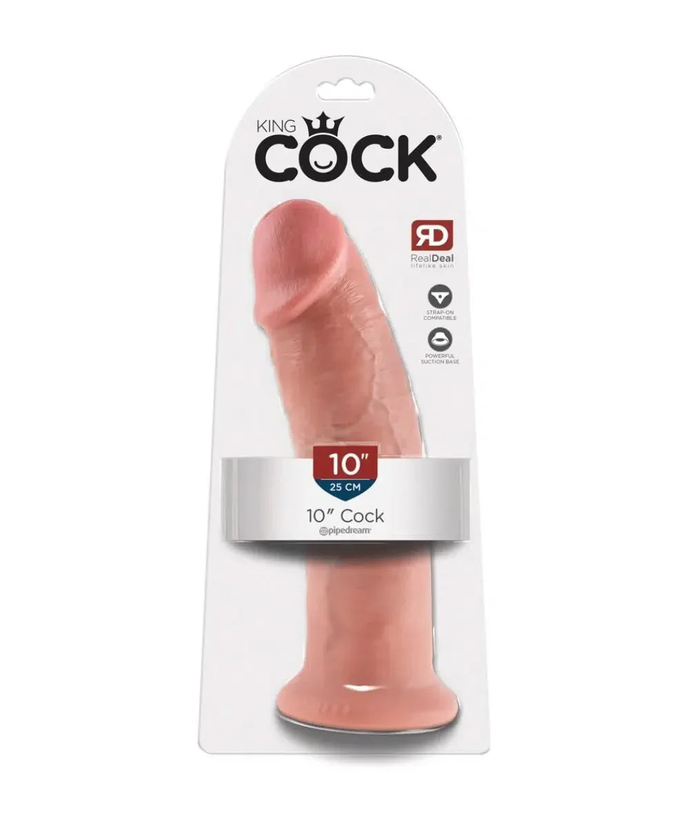 King Cock - Lys Realistisk dildo 25cm. Ultra-realistisk dildo som virkelig gir deg følelsen av å bli fylt opp, enten vaginalt eller analt.
