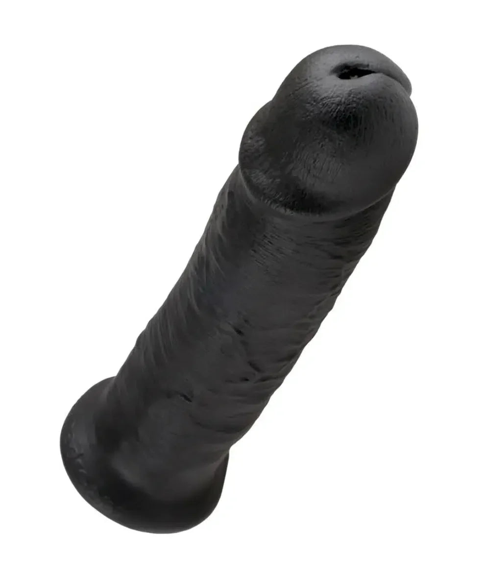 King Cock - Svart Realistisk dildo 25cm. Ultra-realistisk dildo som virkelig gir deg følelsen av å bli fylt opp, enten vaginalt eller analt.