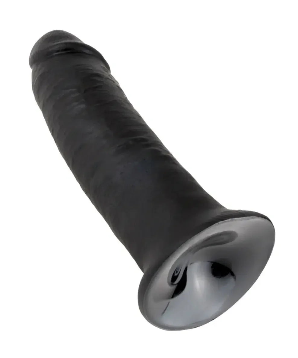 King Cock - Svart Realistisk dildo 25cm. Ultra-realistisk dildo som virkelig gir deg følelsen av å bli fylt opp, enten vaginalt eller analt.