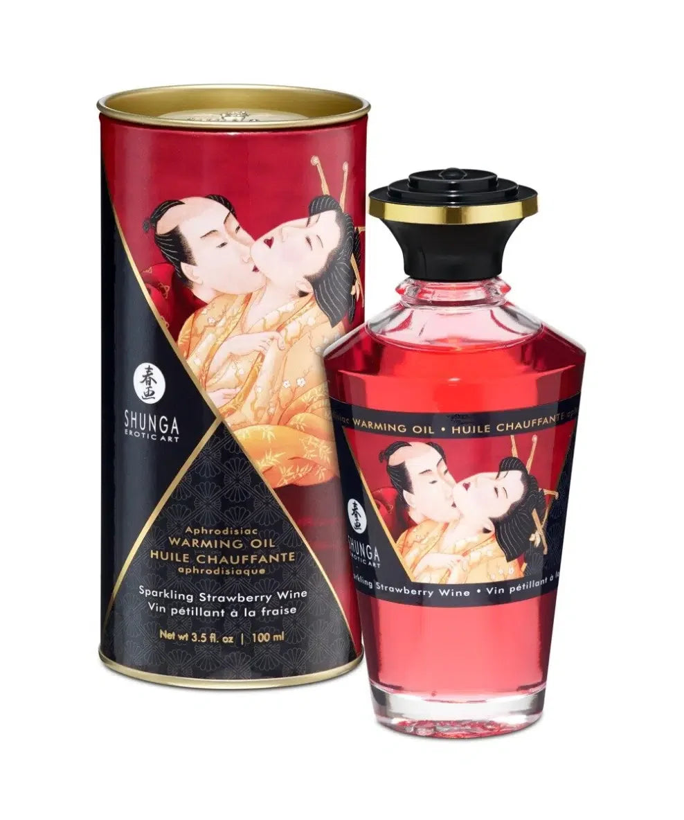 Shunga - Aphrodisiac Varmende Massasjeolje Jordbær