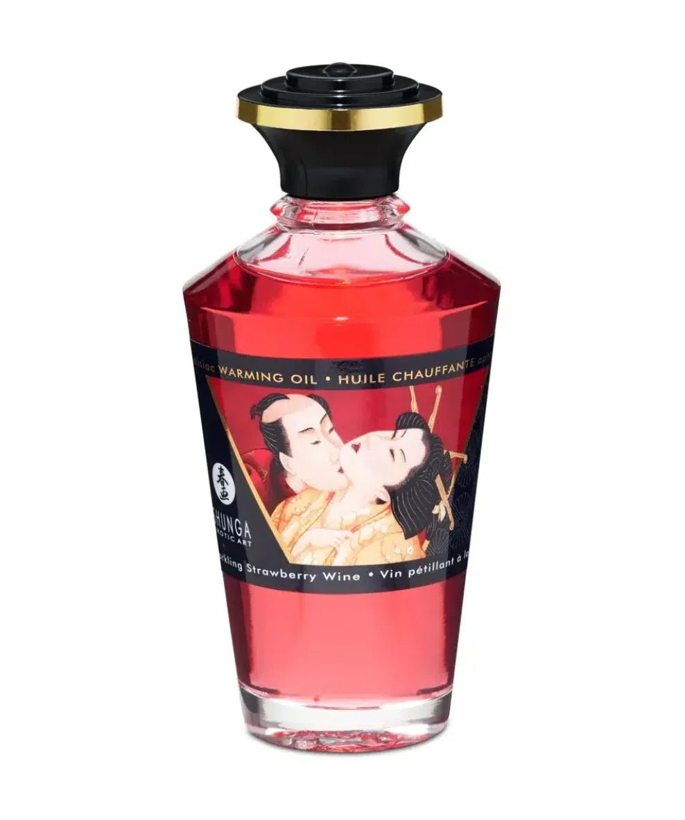 Shunga - Aphrodisiac Varmende Massasjeolje Jordbær