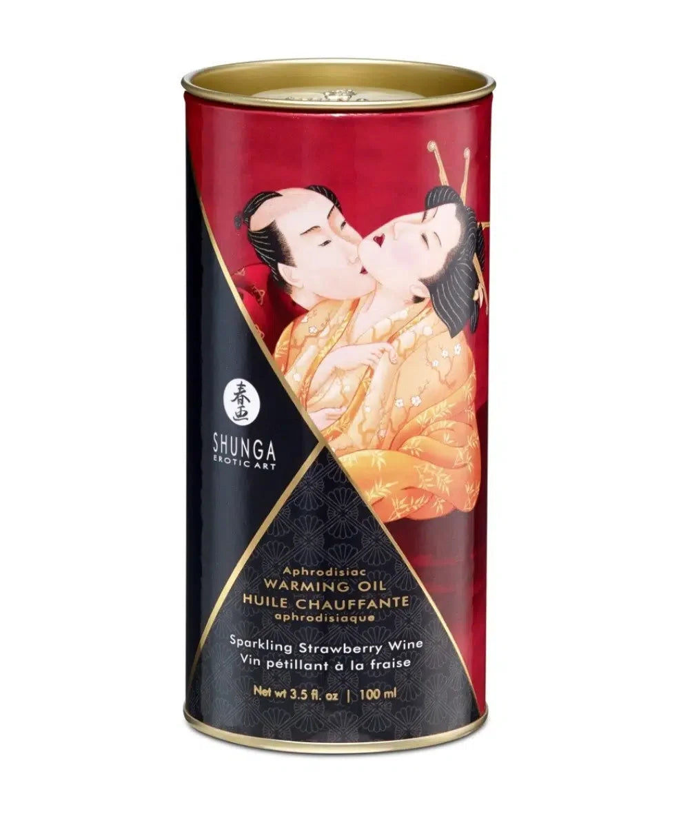 Shunga - Aphrodisiac Varmende Massasjeolje Jordbær