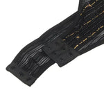 Glamourøs Langermet Bodysuit i Bronseglitrende Mesh