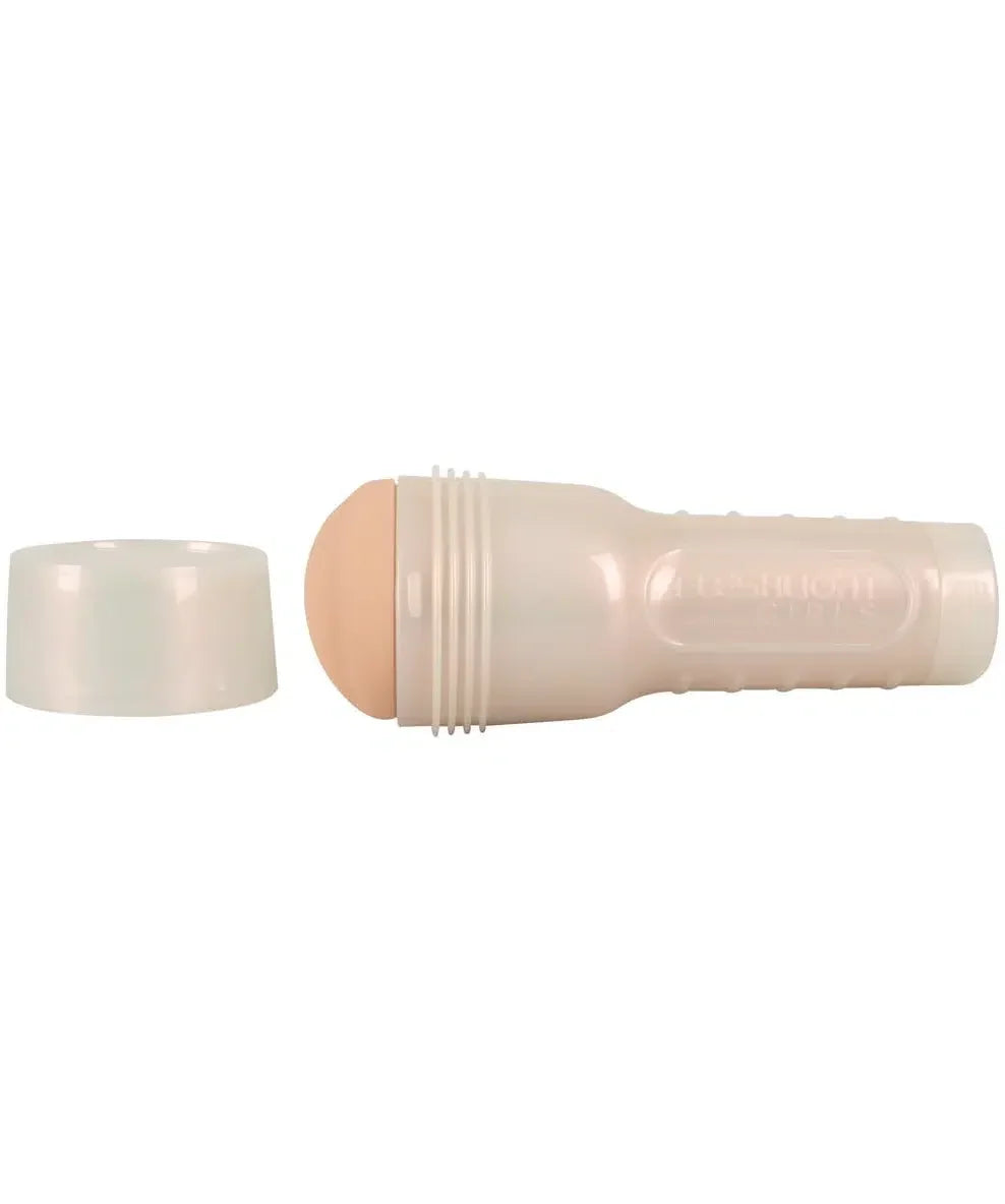 Beige realistic male toy with removable cap, discreet design, adult product