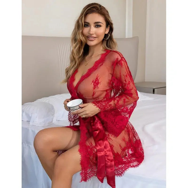 Rød Sexy Babydoll & Chemise