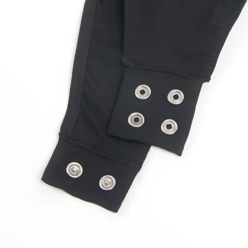 Elegant Langermet Mesh Bodysuit med Blonder