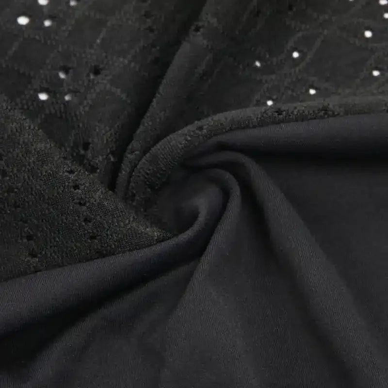 Elegant Langermet Mesh Bodysuit med Blonder