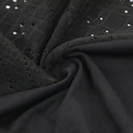 Elegant Langermet Mesh Bodysuit med Blonder