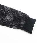 Elegant Langermet Mesh Bodysuit med Blonder