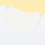 Elegant Langermet Mesh Bodysuit med Blonder - hvit