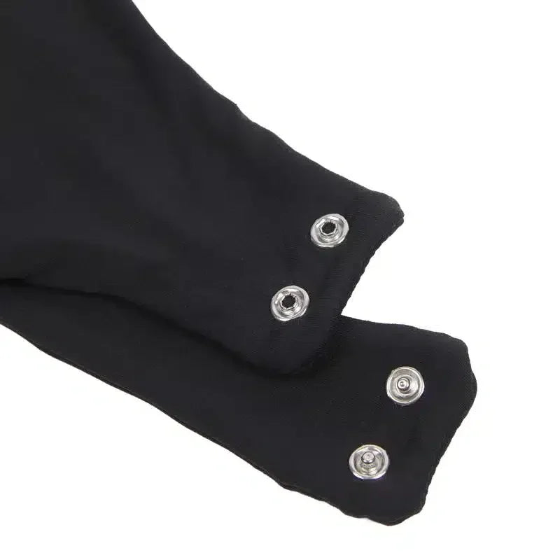 Minimalistisk Kortermet Bodysuit - sort